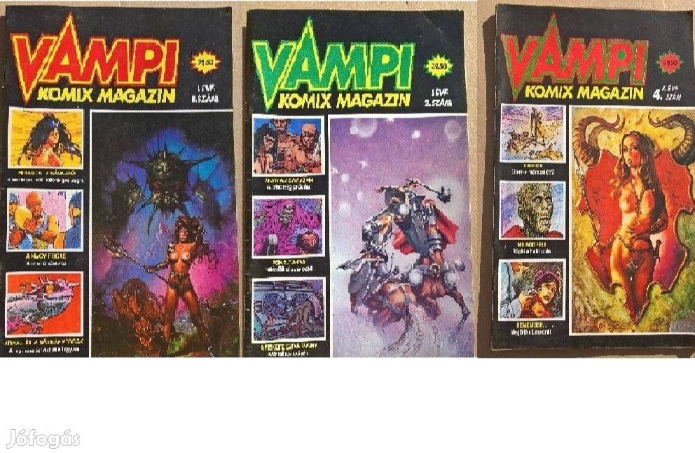 Retró képregény Vampi Komix Magazin 19891-2-4