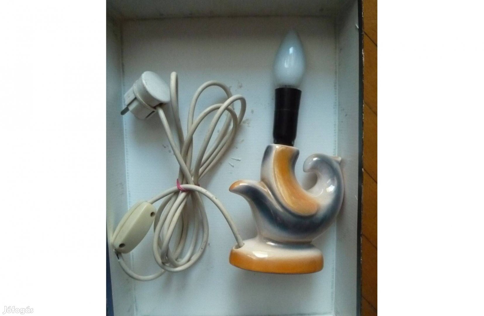 Retro kerámia Lüszter mázas asztali lámpa 40W-os