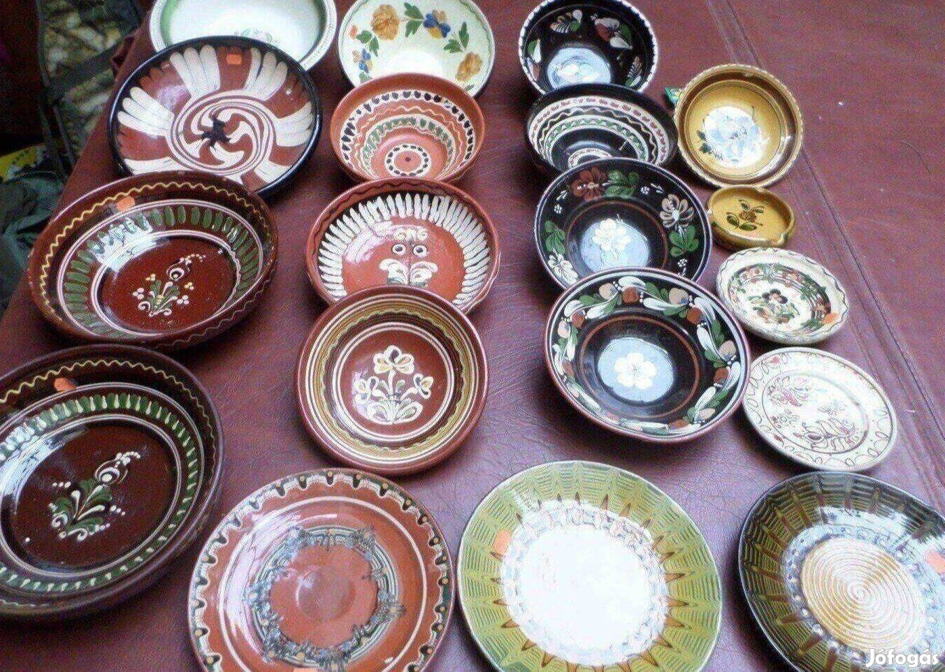 Retro kerámia kínáló tál tányér gyűjtemény