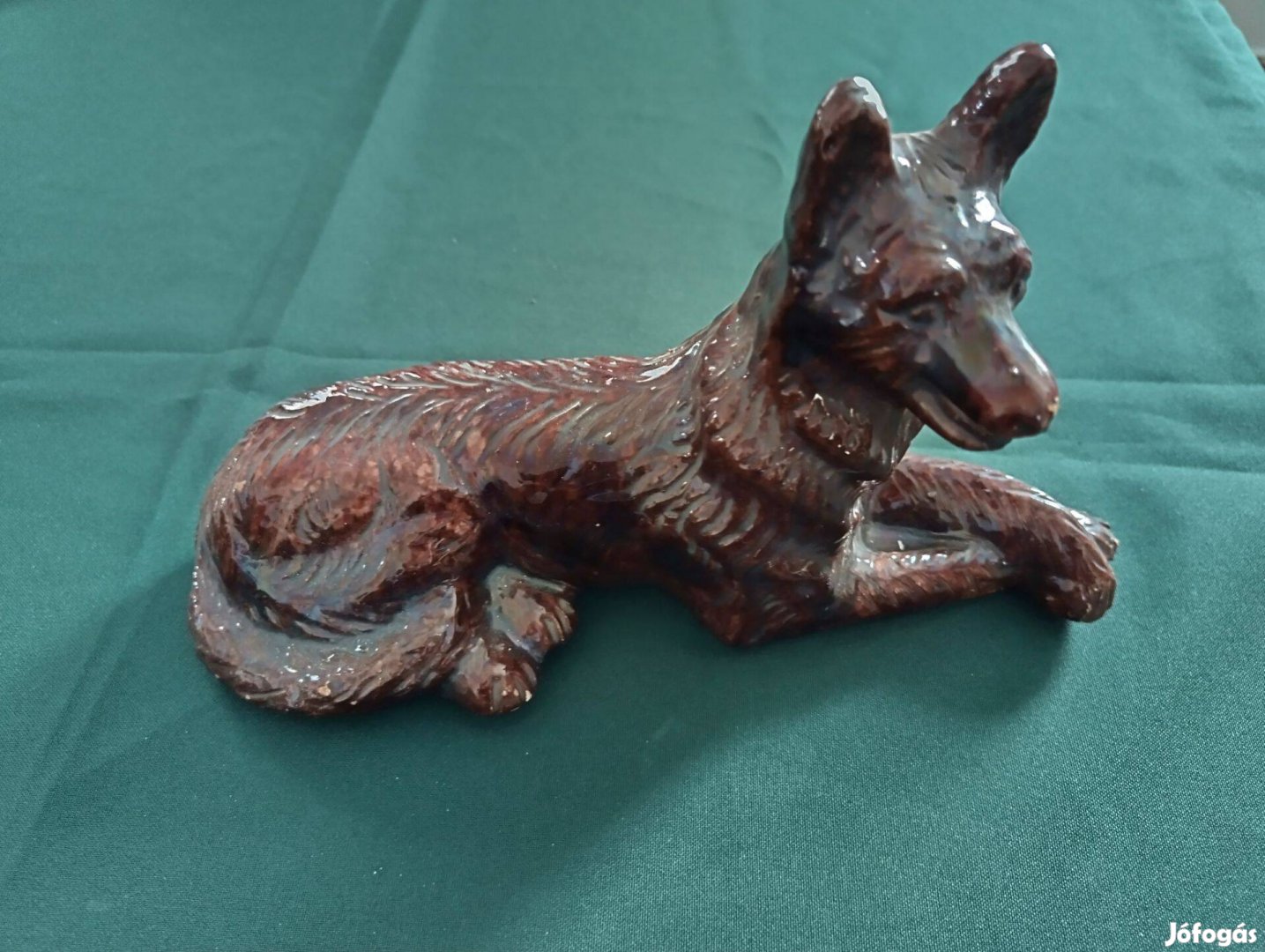 Retró kerámia kutya figura