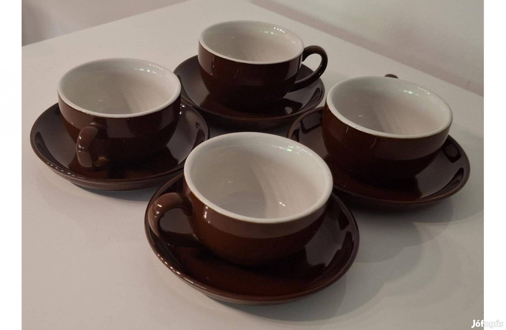 Retró kerámia teás csészék alátéttel