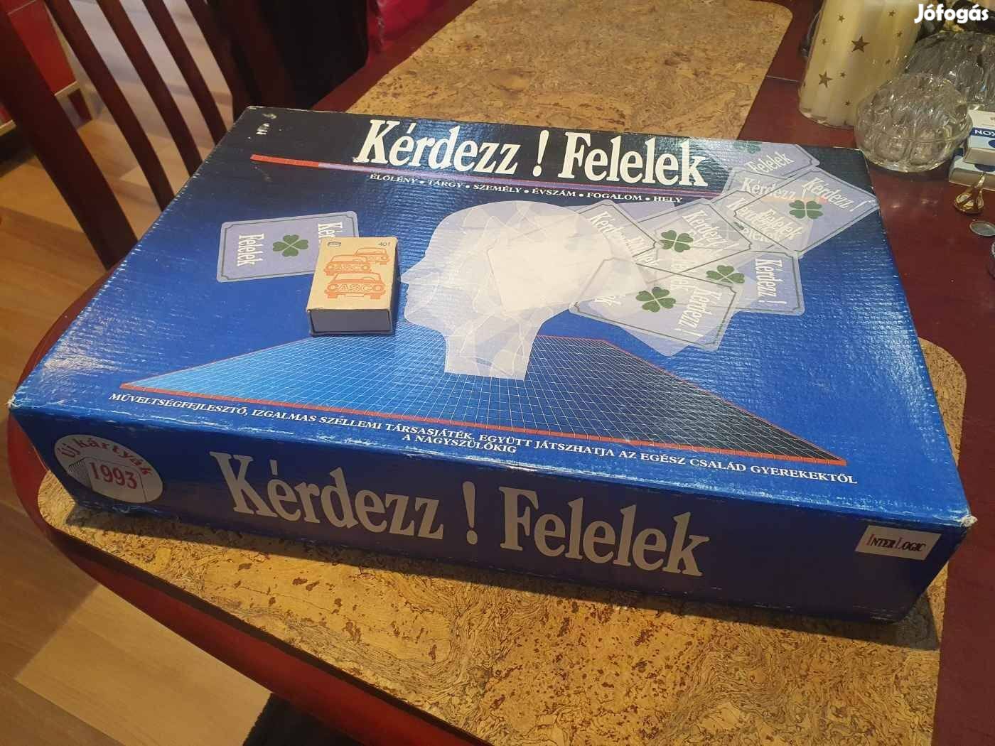 Retro kérdezz felelek társasjáték hiánytalan szép triál politechnika