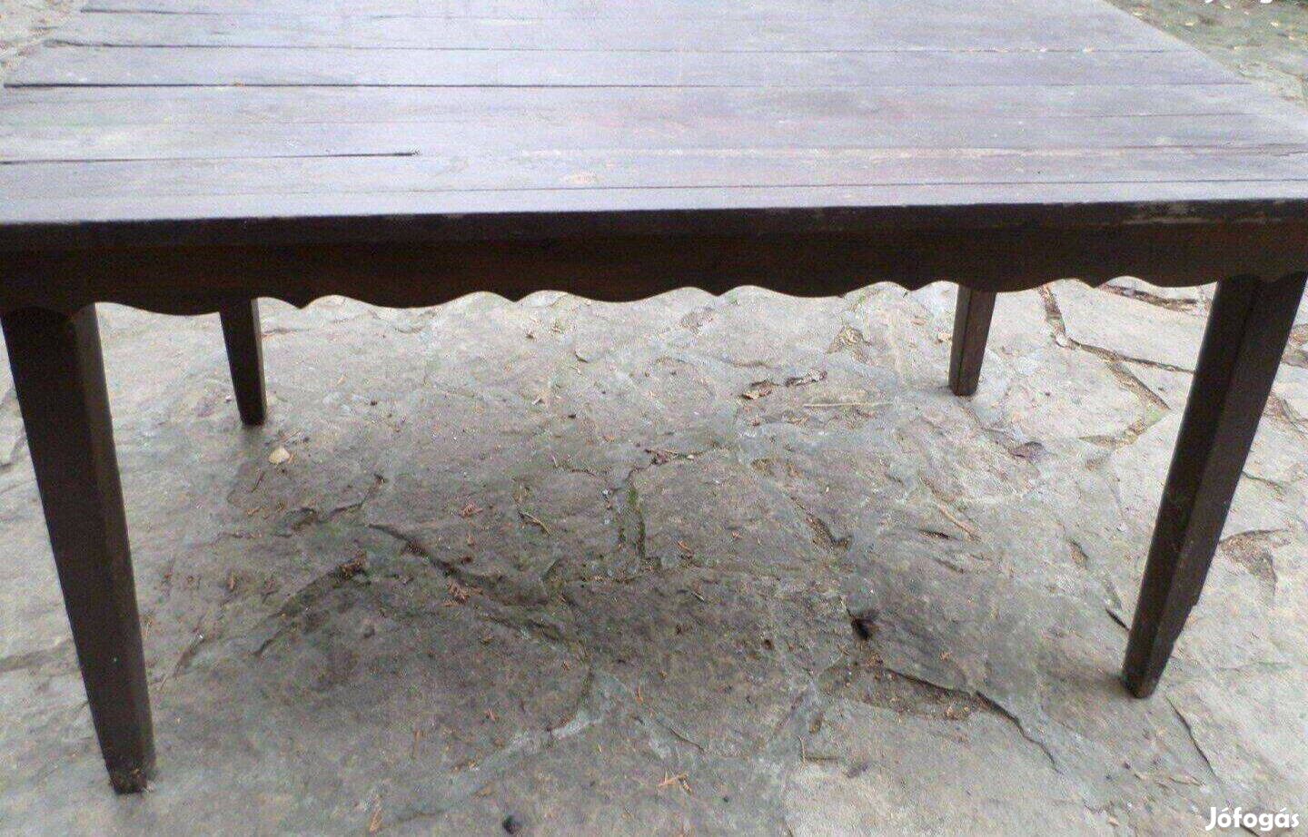 Retro kerti asztal fa étkezőasztal