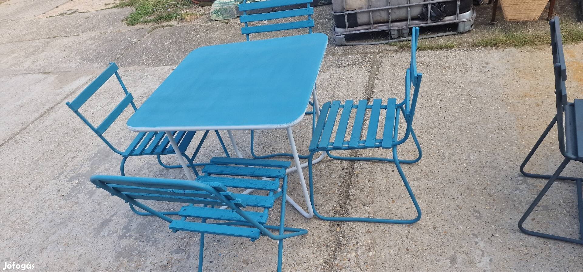 Retro kerti garnitúra régi kerti székek  strand szék kocsma asztal 