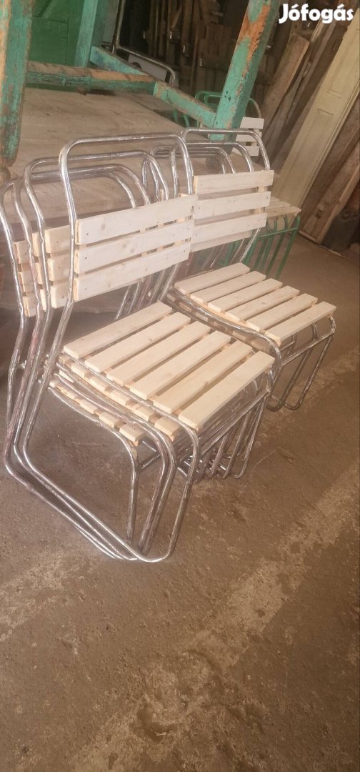 Retro kerti székek régi strand szék csővázas szék szánkotalpas szék