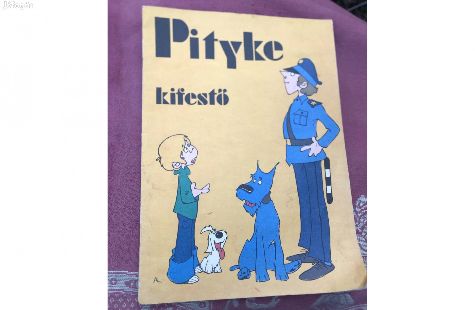 Retró kifestő ,Pityke őrmester. 1500 Ft