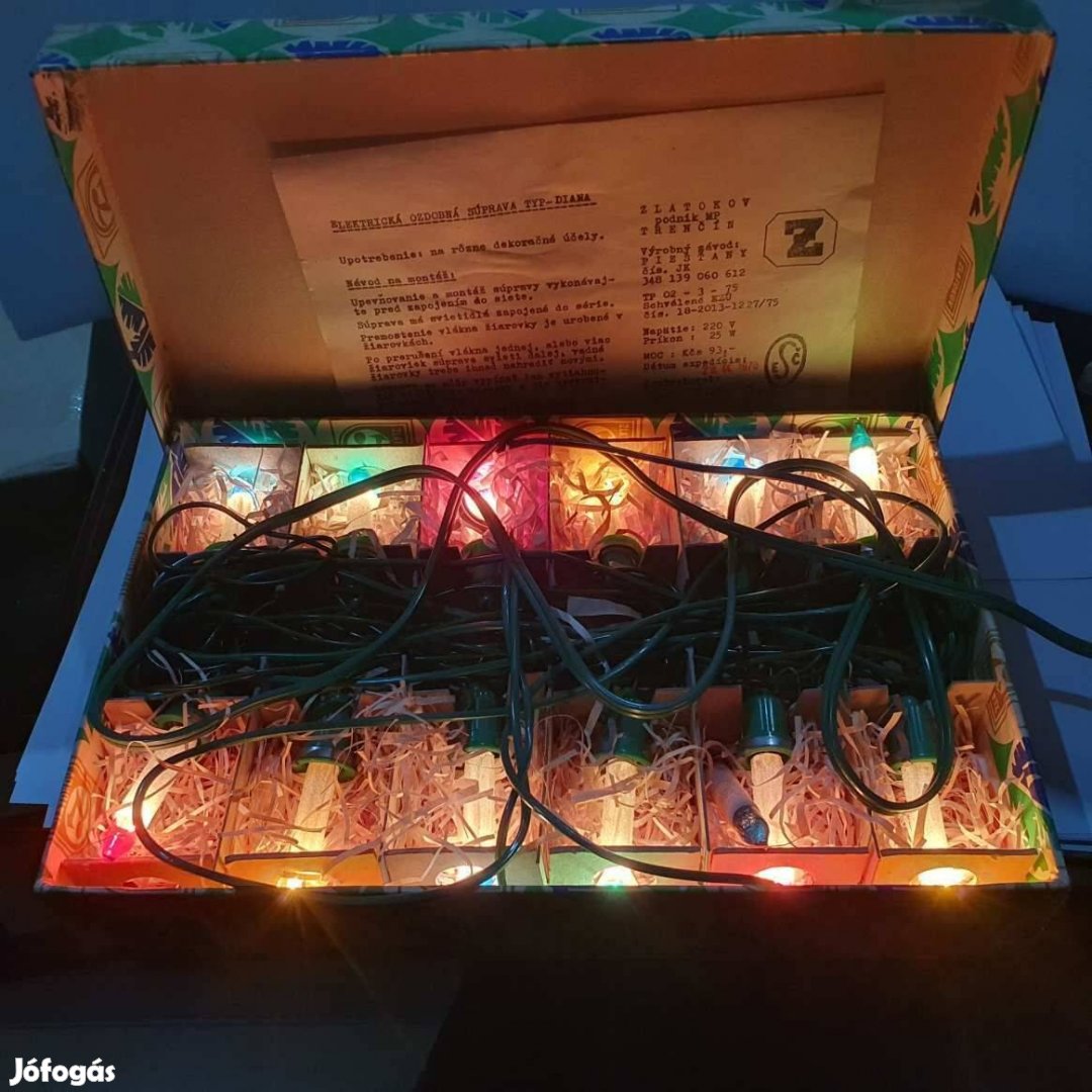 Retro meseszép hibátlan hiánytalan karácsonyi Zlatokov