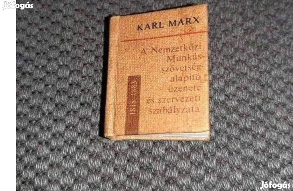 Retro miniatűr könyv Karl Marx