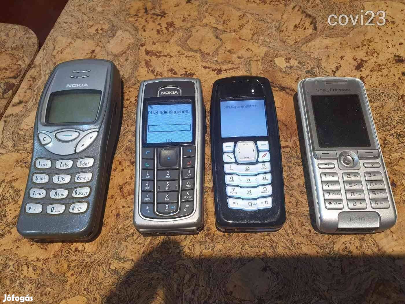 Retro mobiltelefonok töltők csak egyben Nokia, Sony Ericsson szocreál