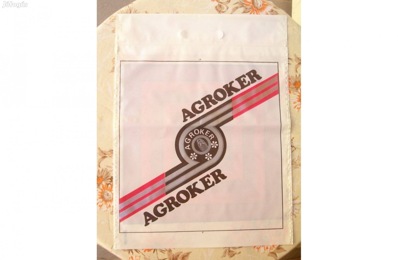 Retró műanyag Agroker reklám szatyor, táska