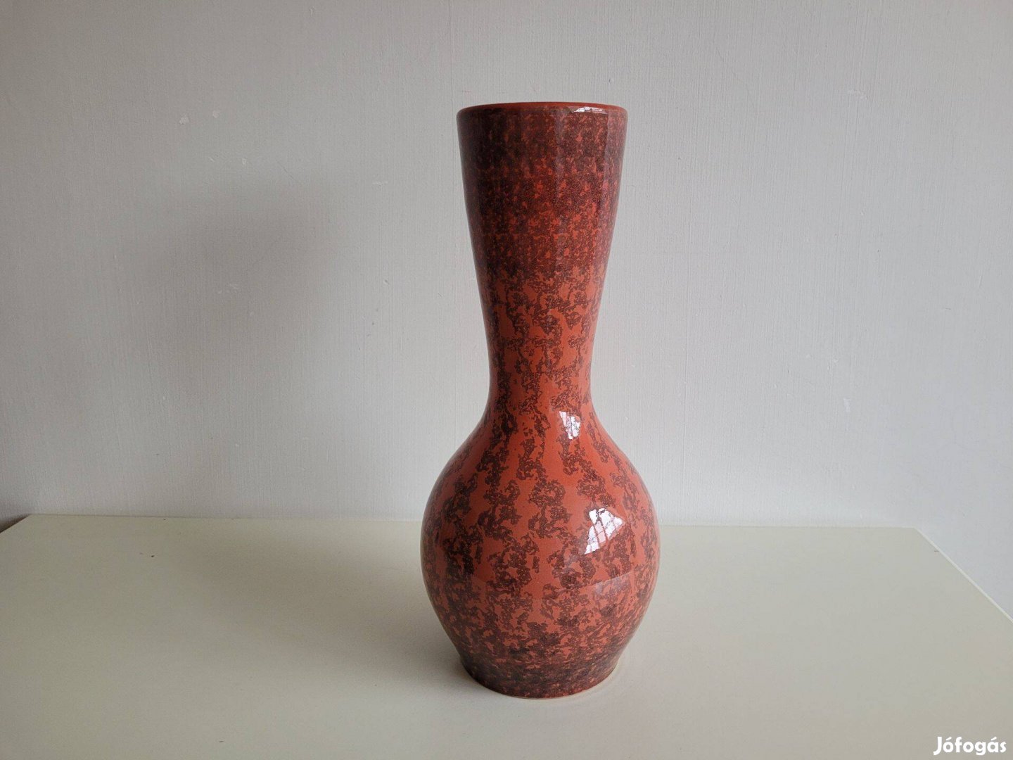 Retro nagy 45,5 cm Iparművészeti kerámia padlóváza mid century váza