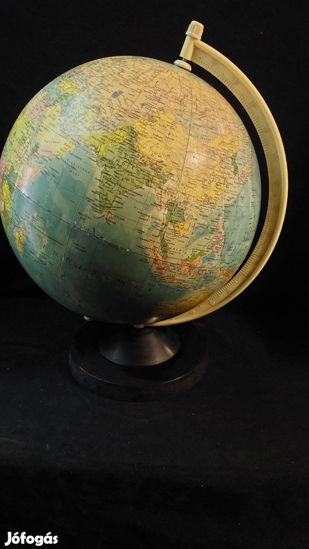Retro nagy asztali földgömb 33 cm