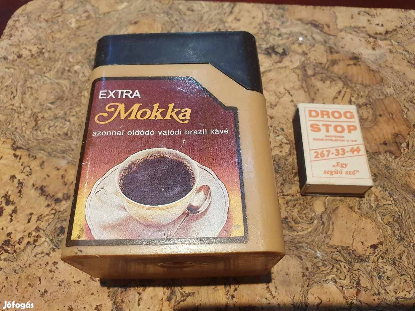 Retro nagyméretű mokkás doboz kávé instant konzum skála