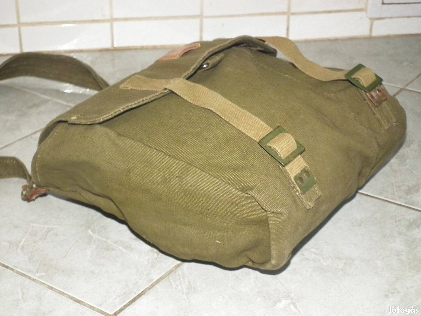 Retró nem használt strapabíró katonai táska military válltáska
