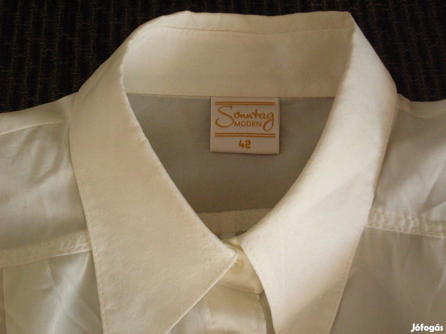 Retró női ing, világos sárga blúz, Sonntag Moden. 42