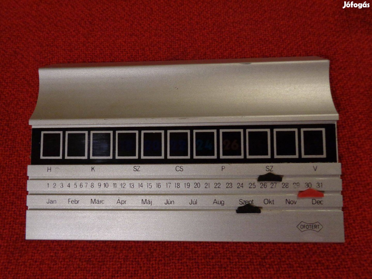 Retró ofotért kőmérős öröknaptár eladó