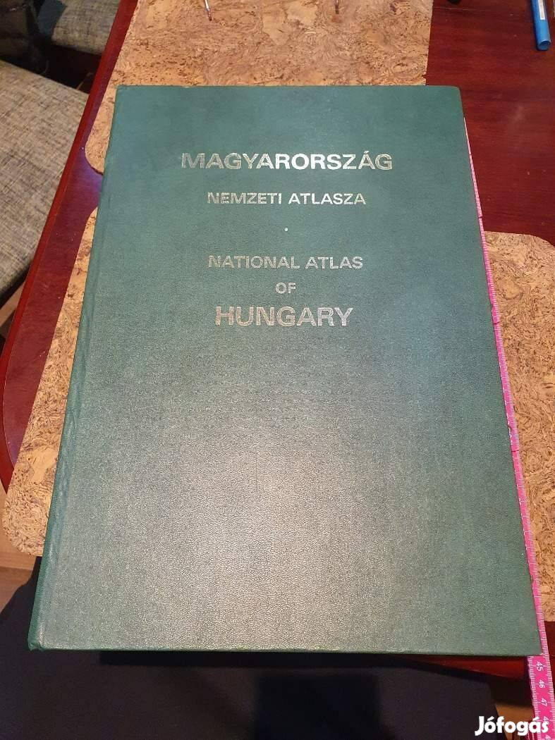 Retro óriás könyv Magyarország Nemzeti atlasza 1989