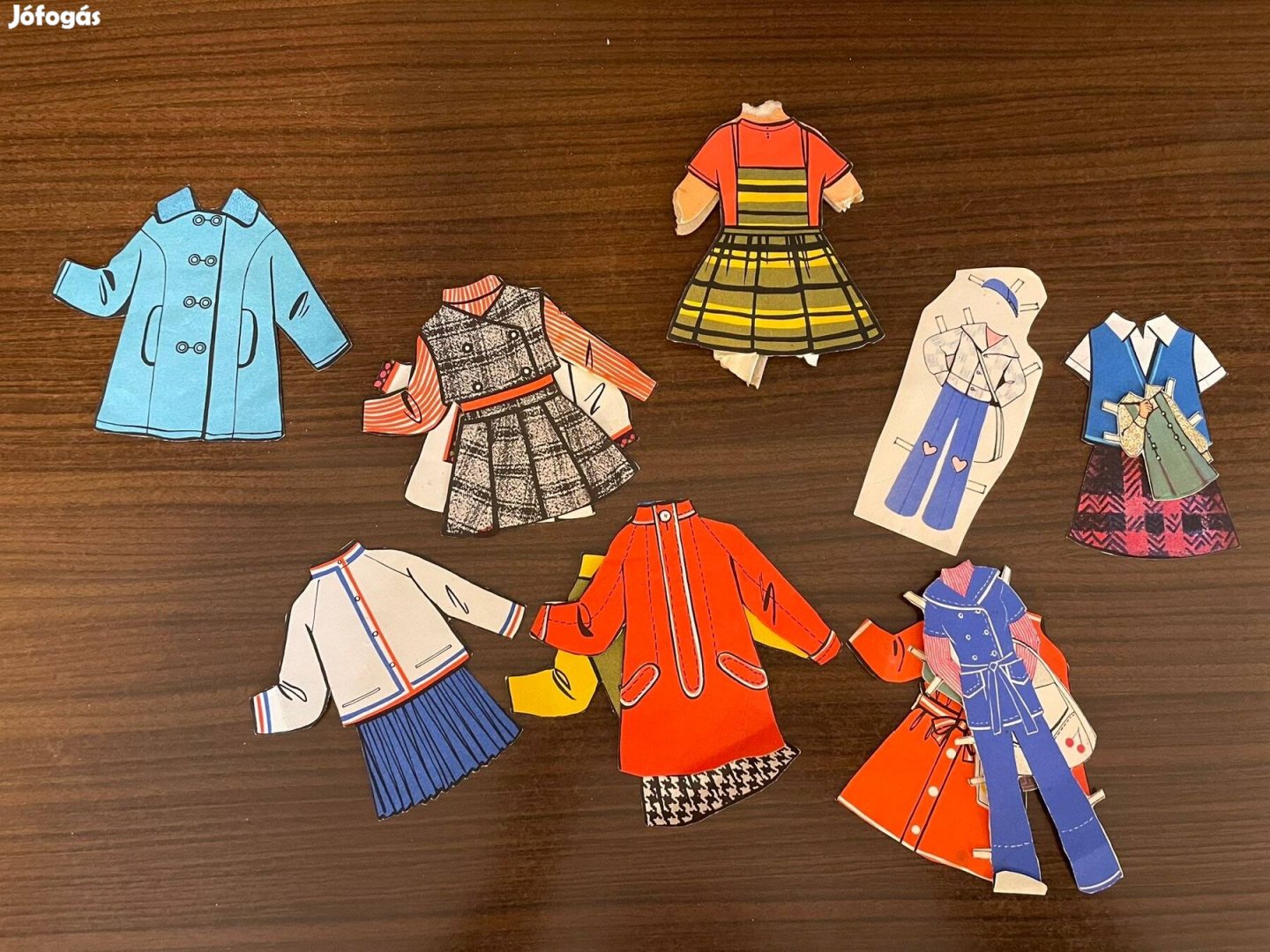 Retro papír babaruhák, bélyegképek