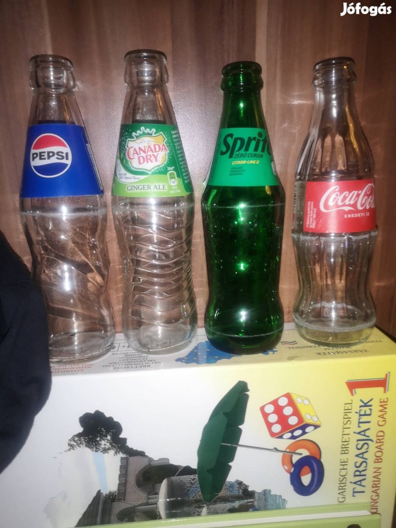 Retro pepsi coca cola sprite canada dry kólás üvegek