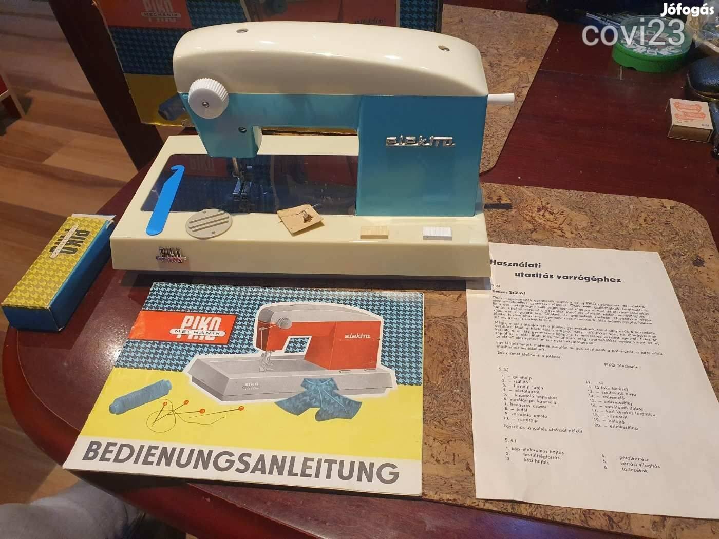 Retro piko elektra gyermek varrógép újszerű szocreál társasjáték