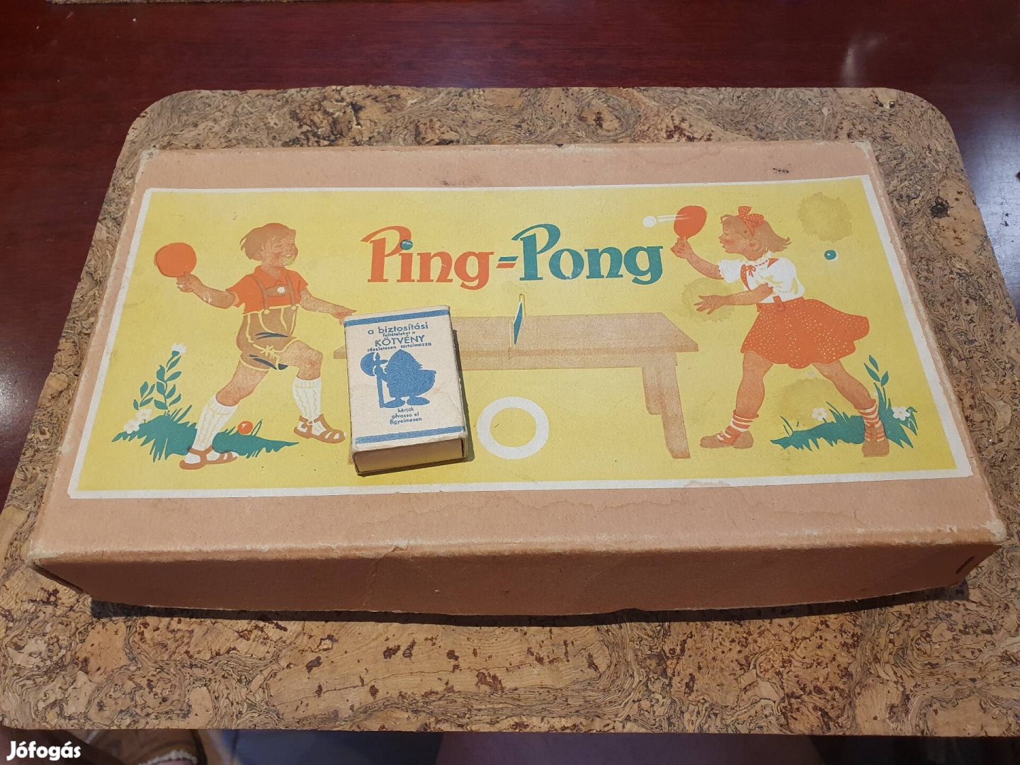 Retro ping pong játék dobozában szocreál kádár