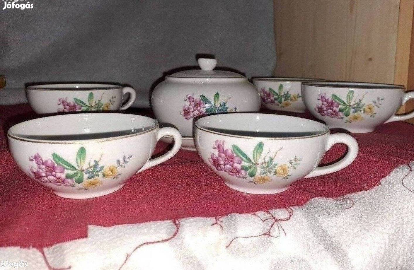 Retro porcelán teáskészlet