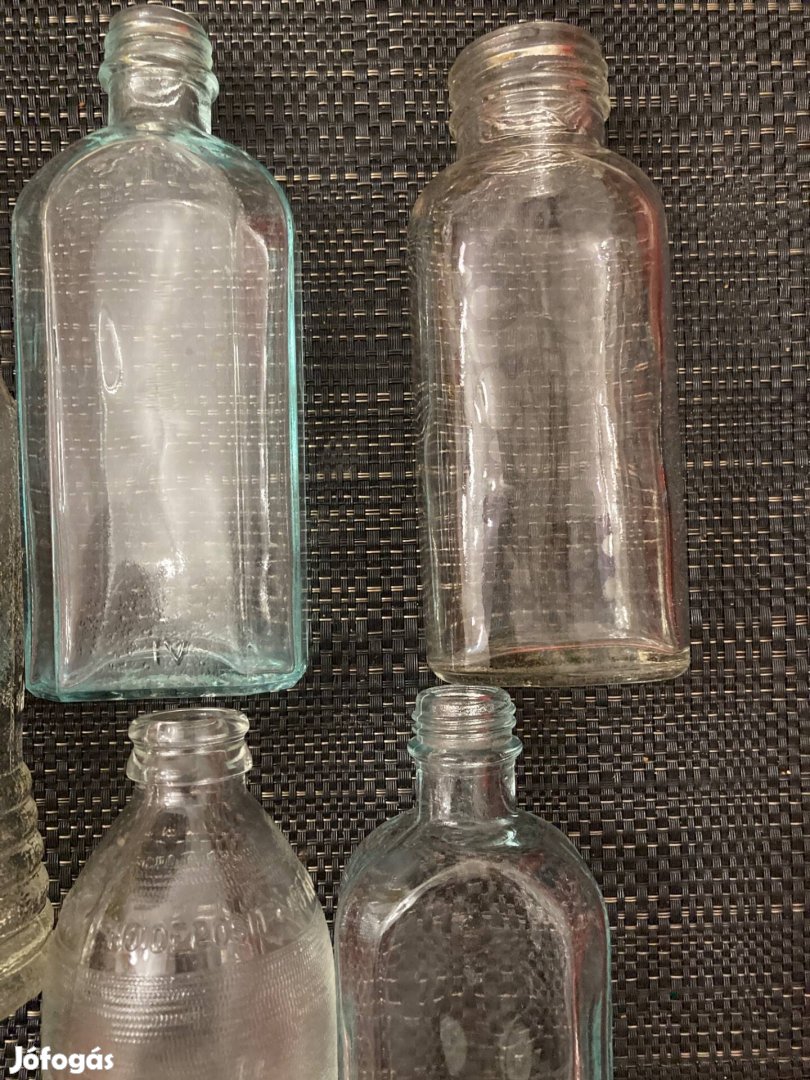 Retro régi 5db különböző üveg gyűjtemény egyben 2500Ft!