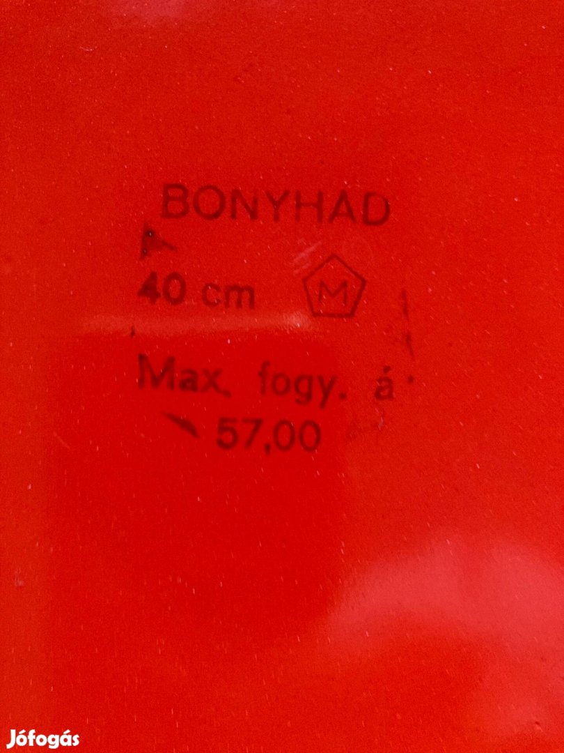 Retro régi Bonyhádi piros nagyméretű 40cm-es két füles vájling!