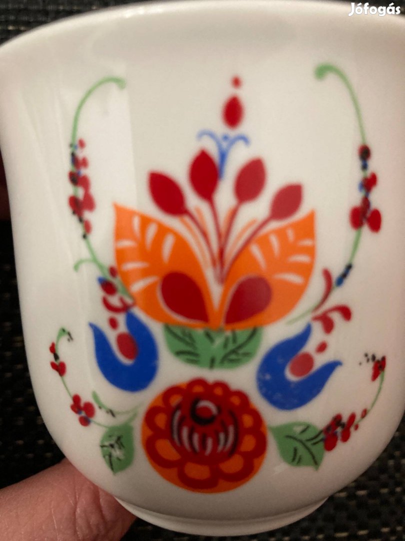 Retro régi Kahla német népi motívumos porcelán csésze bögre!