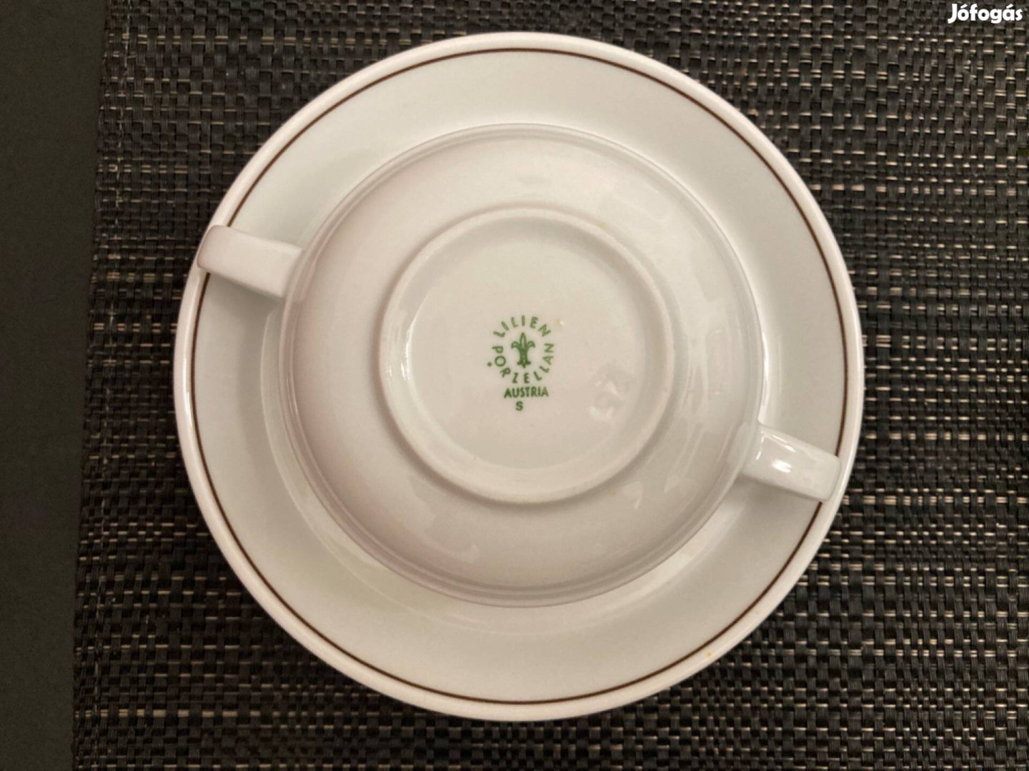 Retro régi Lilien porcelán 6db leveses, 4db kávés és kiöntő hamutál!