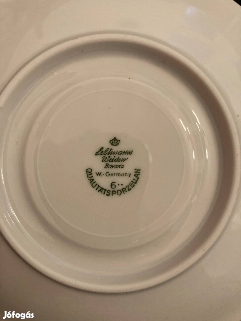 Retro régi Seltmann Weiden porcelán fehér csésze alj hiánypótlásra!