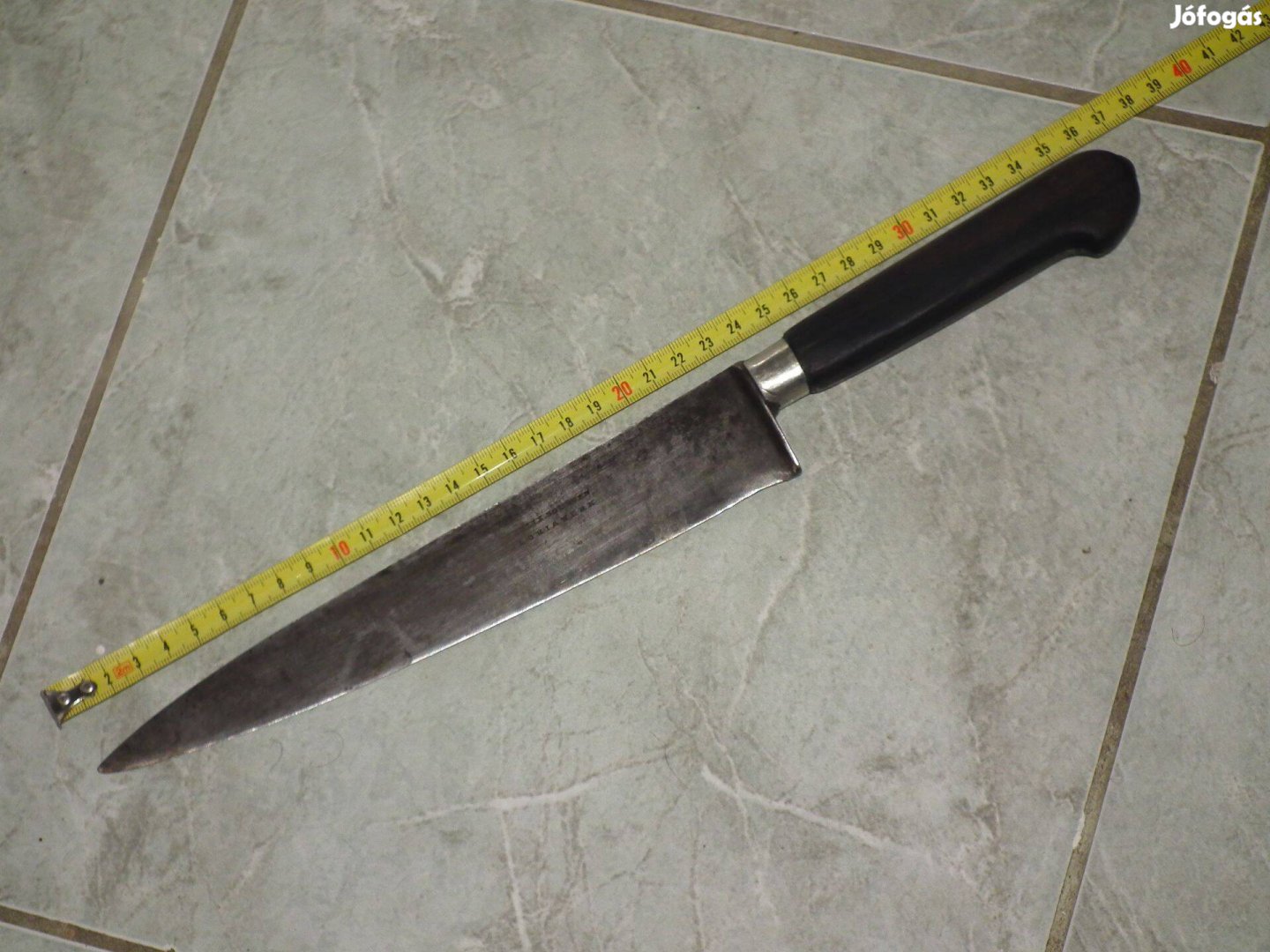 Retró régi Solingen konyhai kés konyhakés kenyérvágó szeletelő kés
