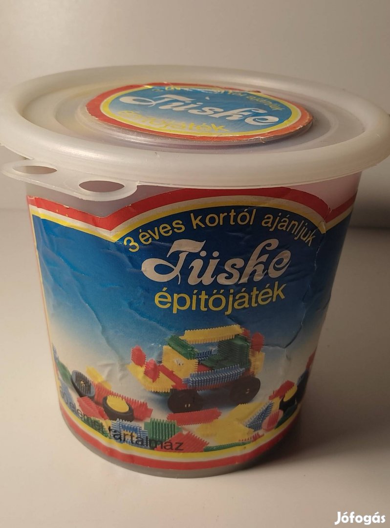 Retro régi Tüske építőjáték, kb 72 elem