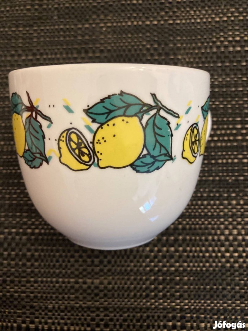 Retro régi Zsolnay porcelán nagyobb citromos bögre csésze hibátlan!