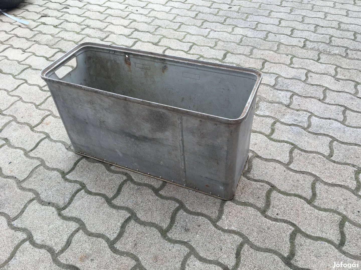 Retro régi alu alumínium doboz tároló rekesz