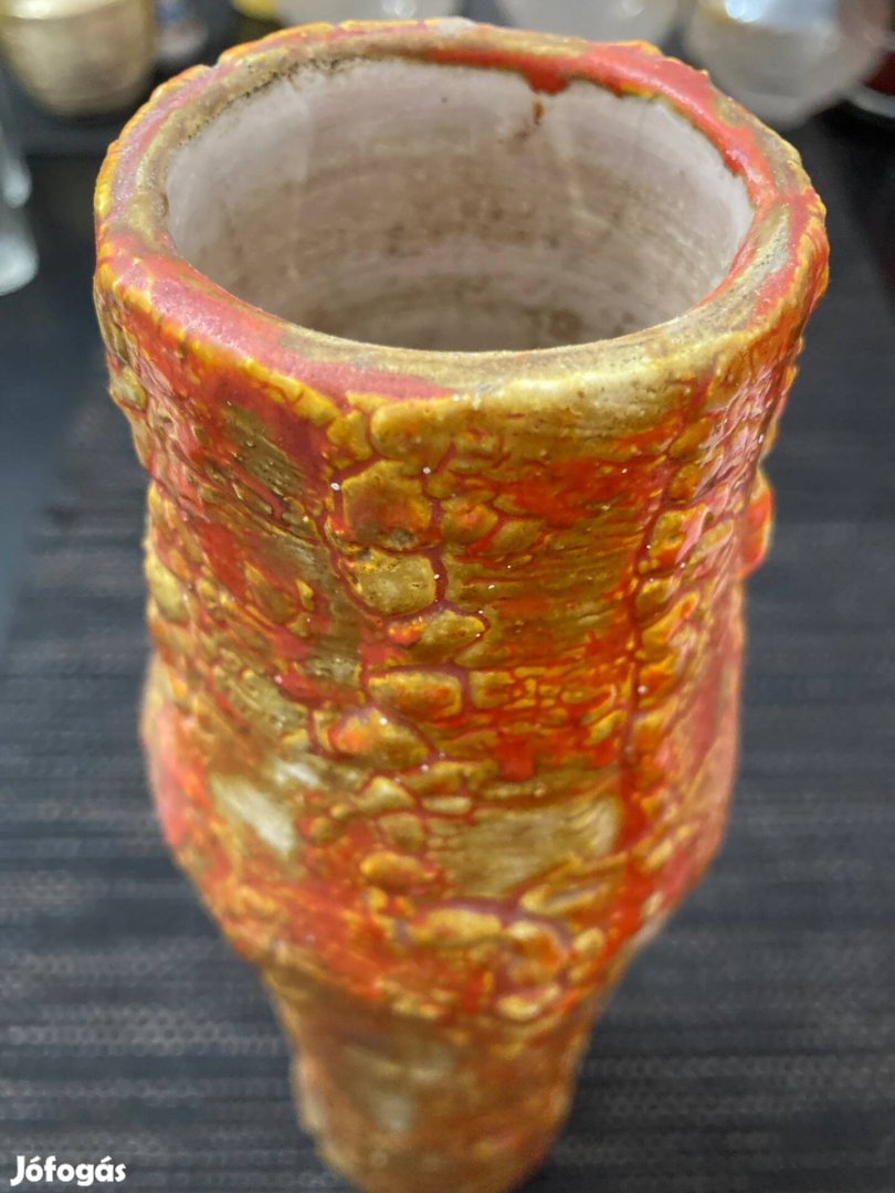 Retro régi hibátlan Tófeji kerámia váza dísztárgy dekoráció!