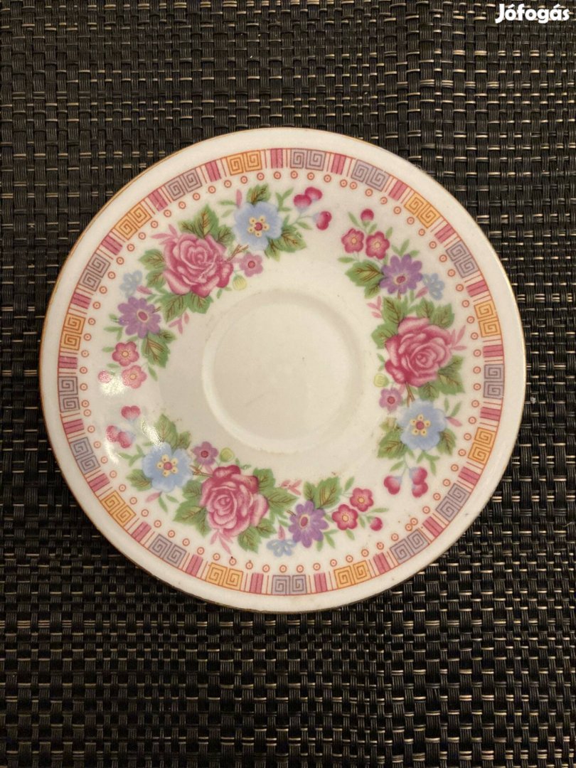Retro régi virágos kínai porcelán csésze alj hiánypótlásra!