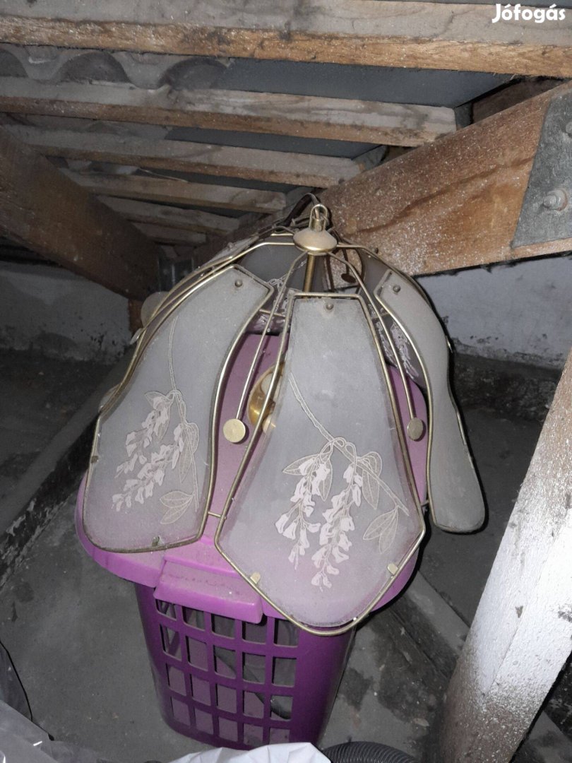 Retro réz üveg csillár