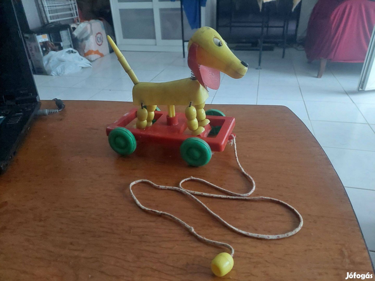 Retro ritka gurulós kutya játék