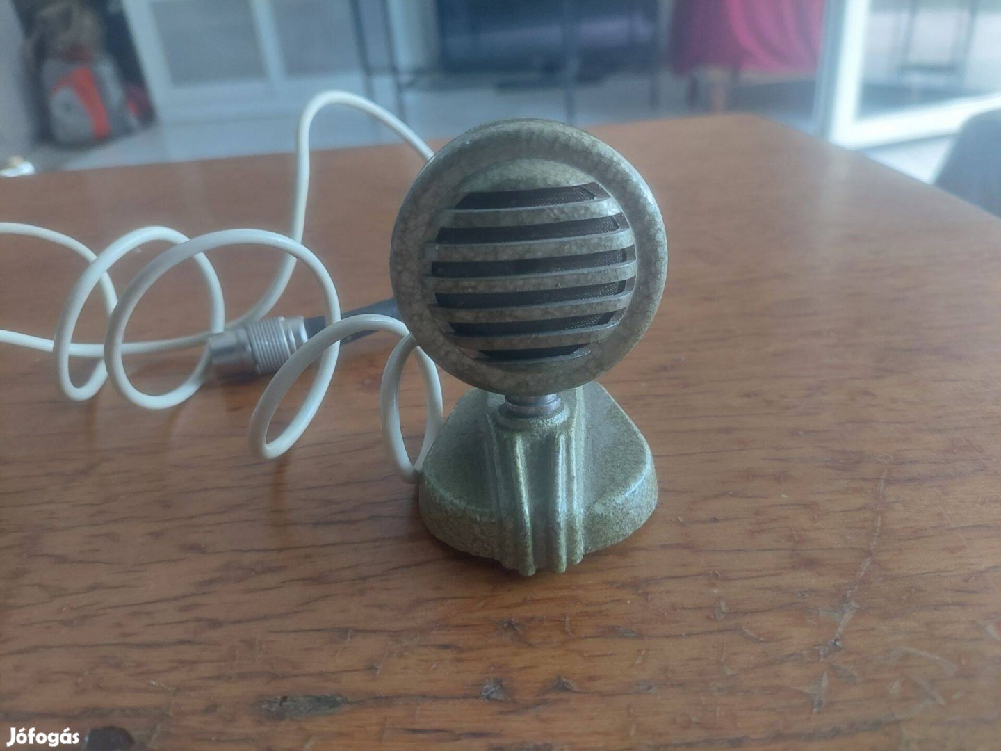 Retro ritka régi kristály mikrofon