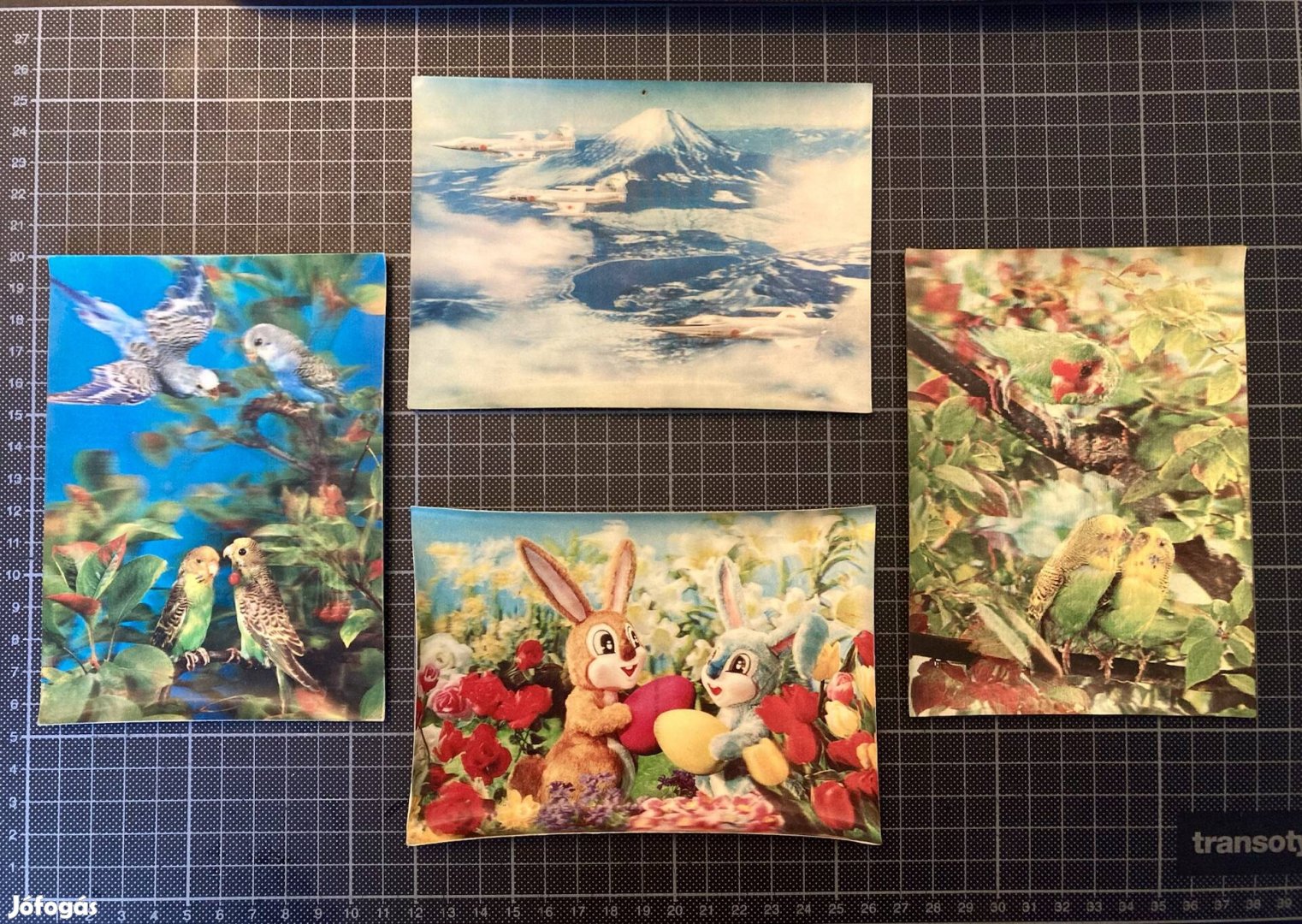 Retró ritkaság! 4 db japán dimenziós képeslap