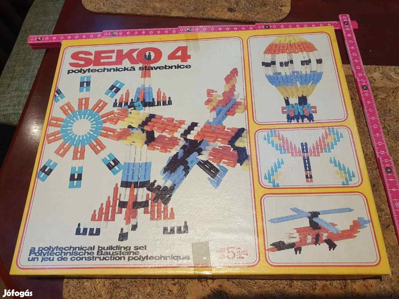 Retro seko 4 építő játék lego jellegű társasjáték szocreál kádár