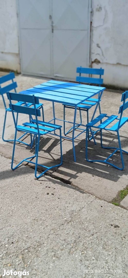 Retro strand szett régi kerti bisztro székek