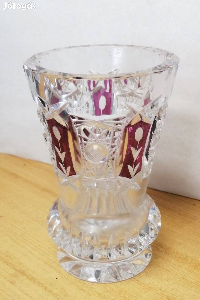 Retro súlyos kristály pohár, Hofbauer Crystal Co. Bajorország 1950-es