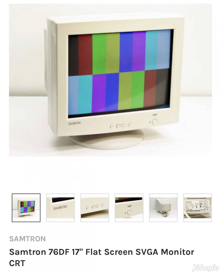 Retró számitógép-monitor Samtron  17"