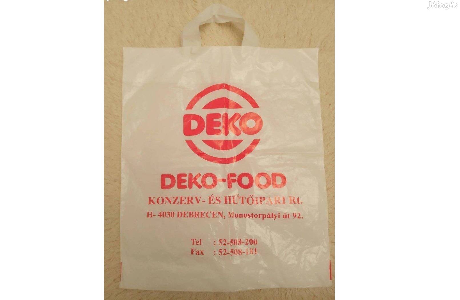 Retro szatyor Deko Food felirat. Debrecenben eladó.Posta megoldható