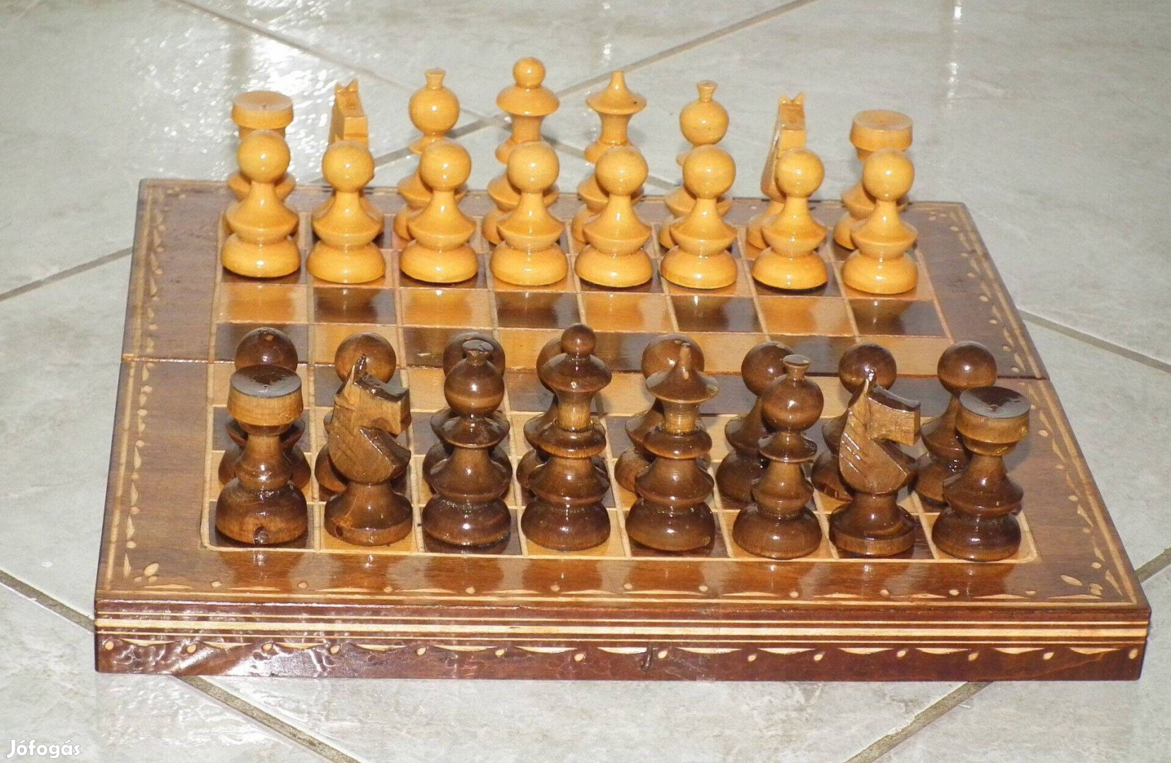 Retró szép fa sakk készlet nr.5