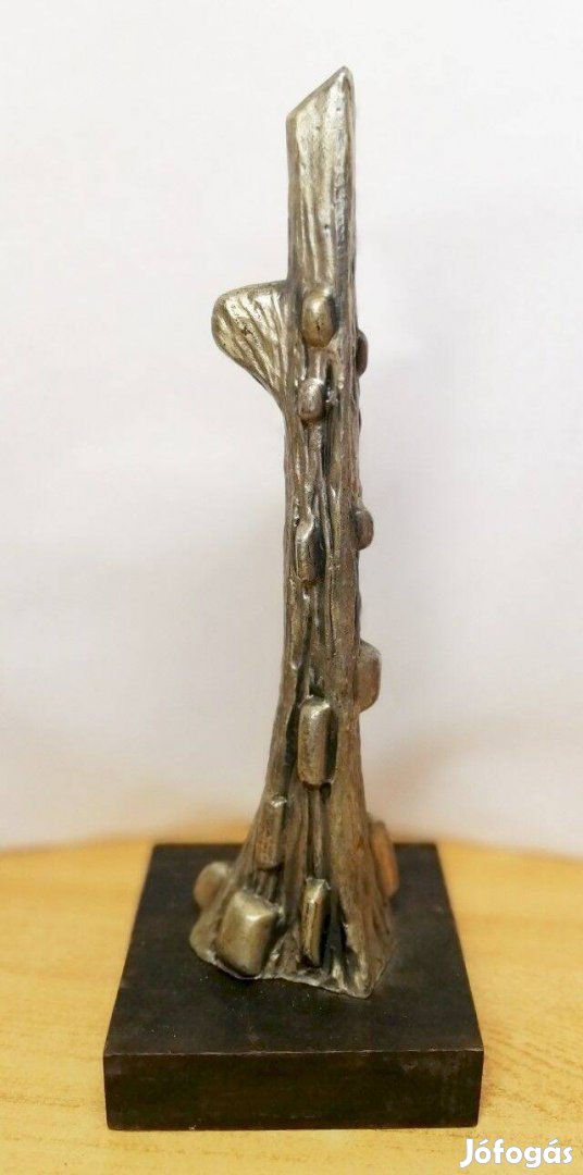 Retro sziklamászó sport relikvia, ezüstözött bronzból. Német