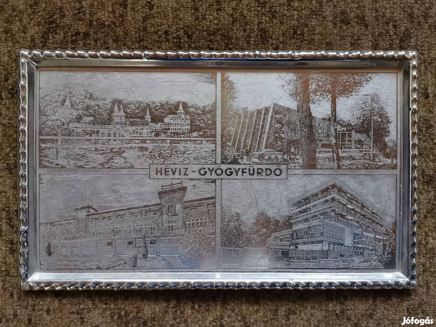 Retro tálca Hévízi Gyógyfürdő
