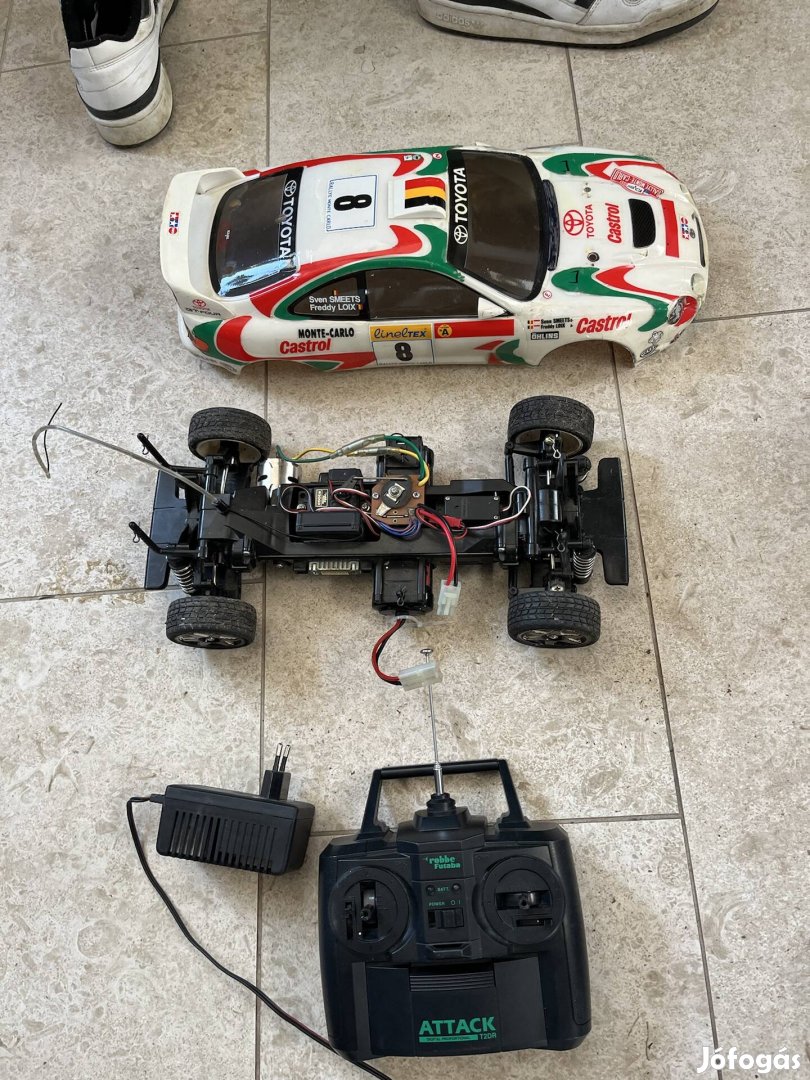 Retro tamiya toyota celica rc autó távirányítós játék 